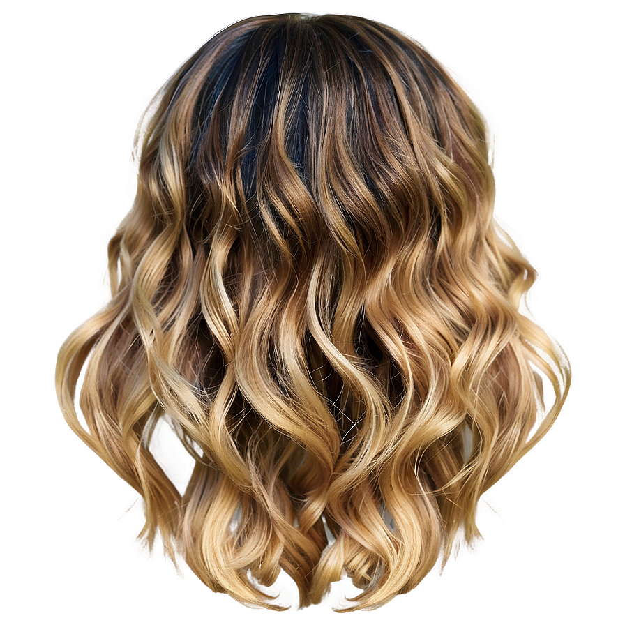 Hair Waves With Highlights Png 47