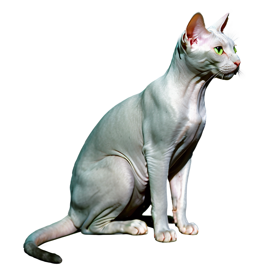 Hairless Cat Green Eyes Png Iki