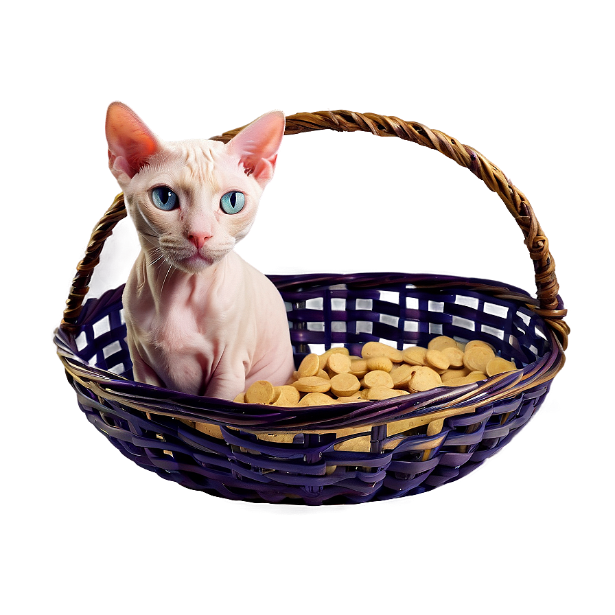 Hairless Cat In Basket Png 59