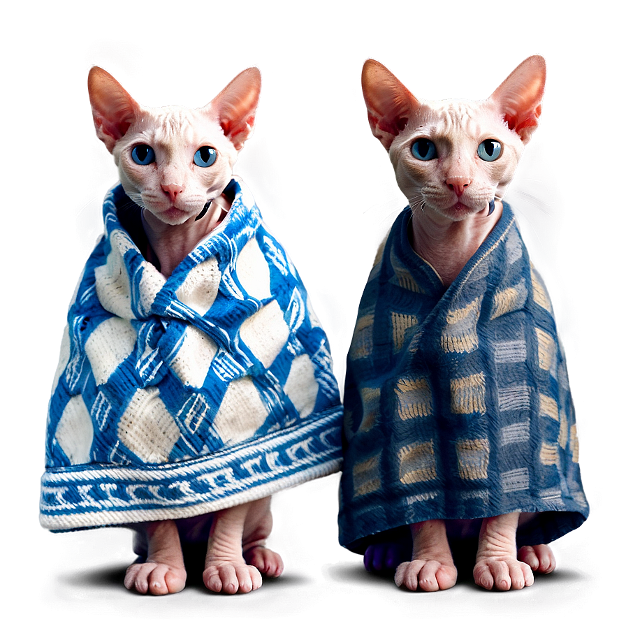 Hairless Cat With Blanket Png 71