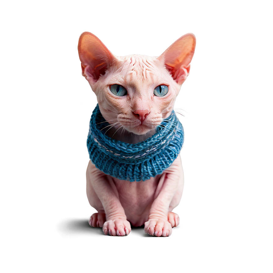 Hairless Cat With Scarf Png Xvu53