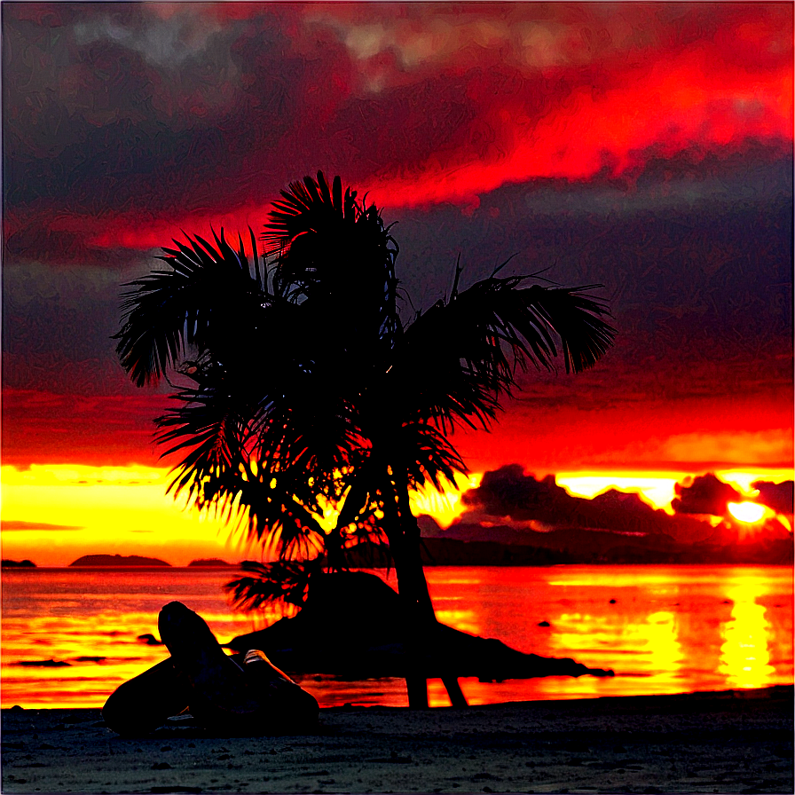 Haiti Beach Sunset Png Buo16