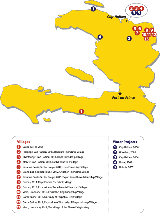 Haiti Map Project Locations