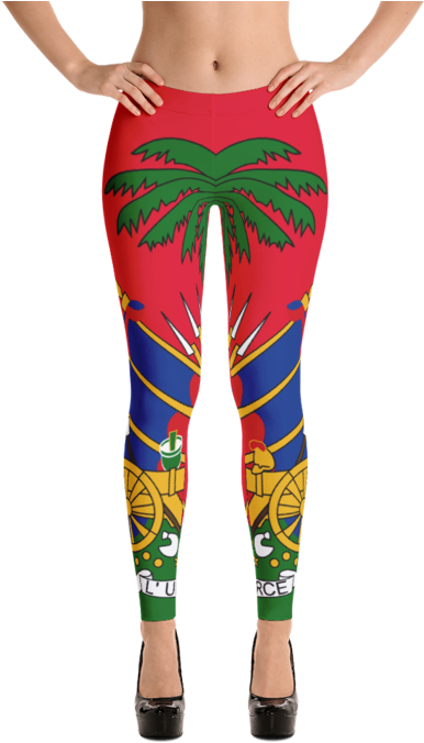Haiti National Flag Leggings - Purple And Green Striped Leggings, HD Png Download PNG image with a transparent background, free high-resolution download
