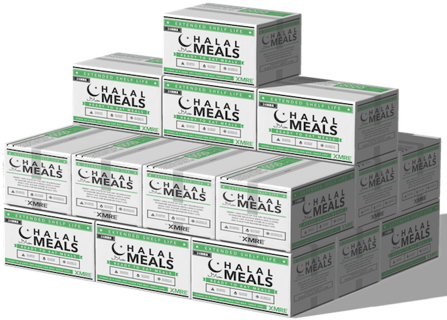 Halal Meal Boxes Stacked