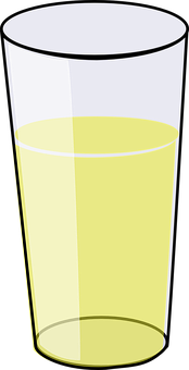 Half Full Glass Vector Illustration