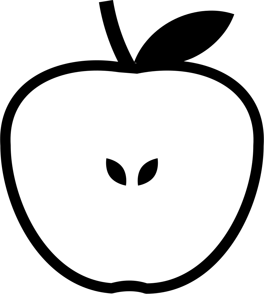 Half Svg Png - Half Cut Apple Drawing, Transparent Png PNG with transparent background