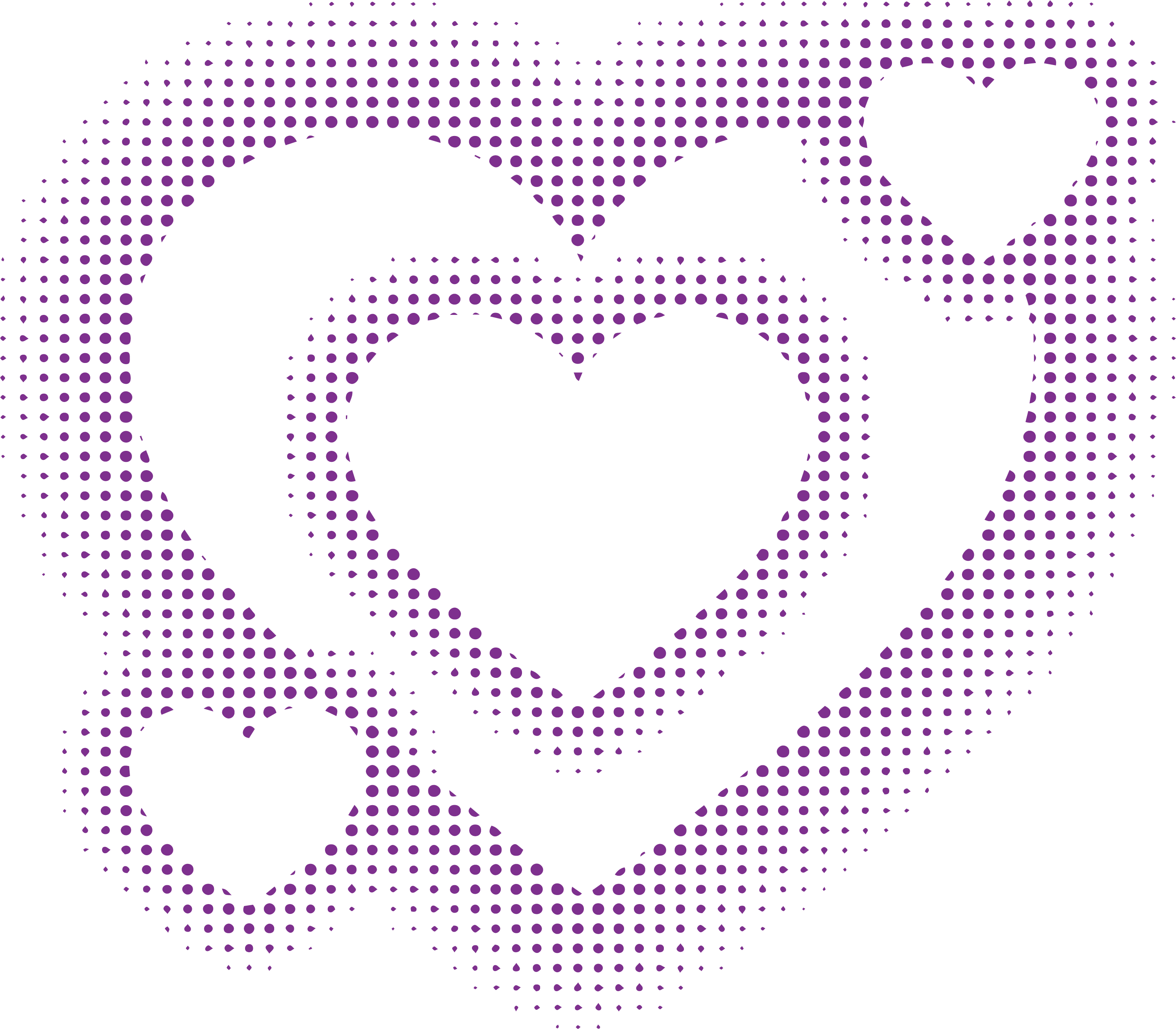 Halftone Hearts Pattern