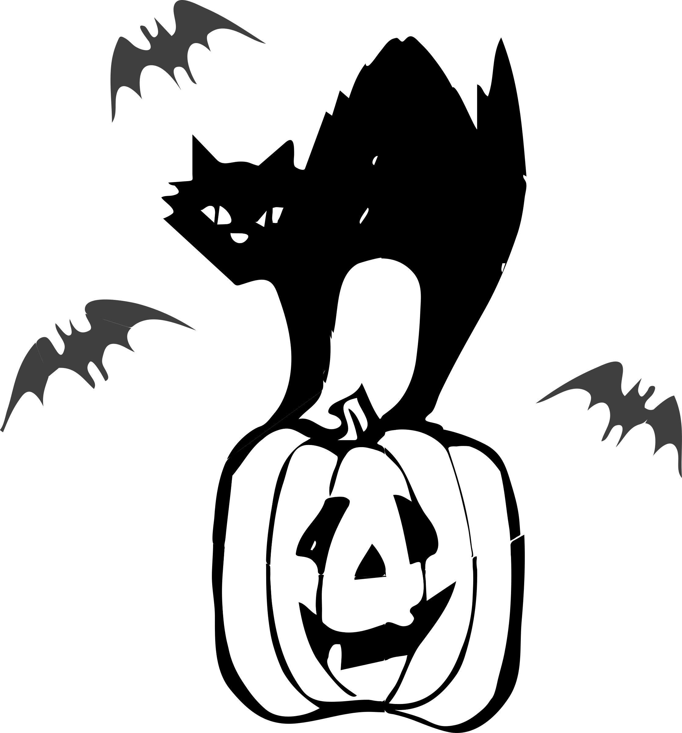 Halloween Black Caton Pumpkin