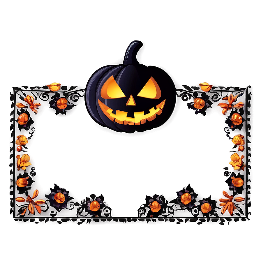 Halloween Border For Invitation Png Uom