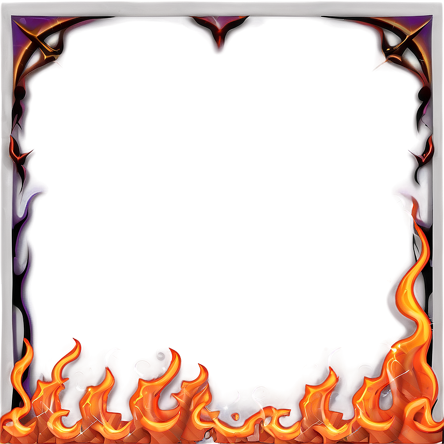 Halloween Border With Flames Png 97