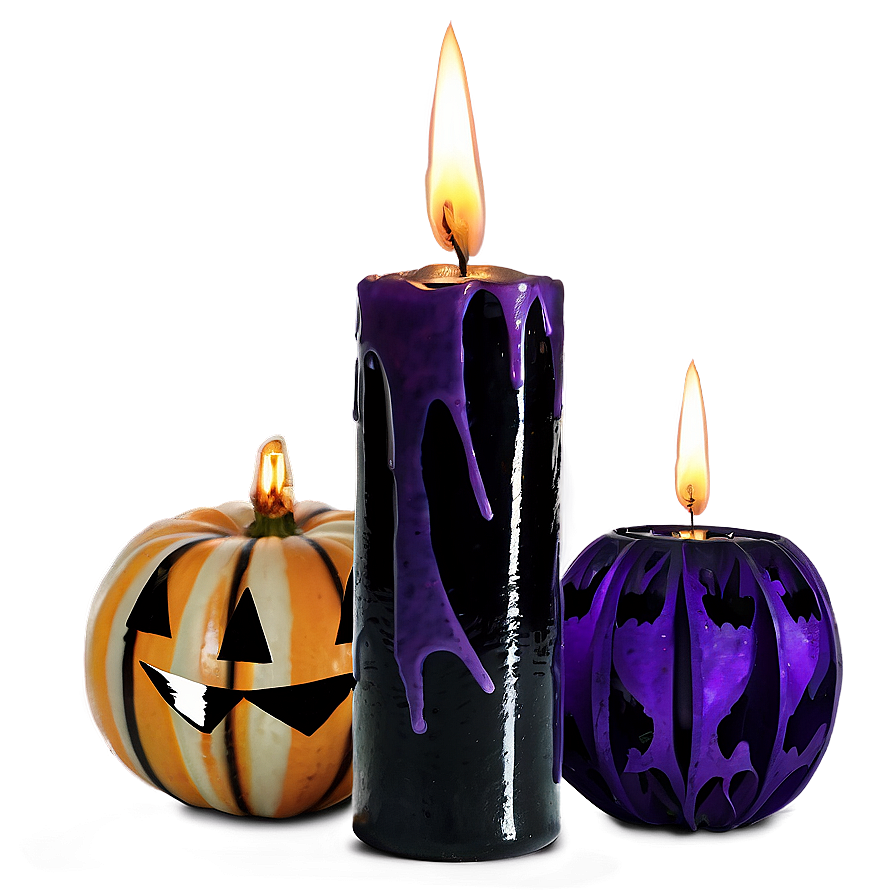 Halloween Candle Decorations PNG vbm20 PNG image with a transparent background, free high-resolution download