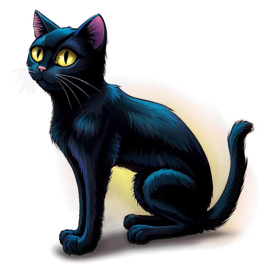 Halloween Cartoon Black Cat Png Pgv