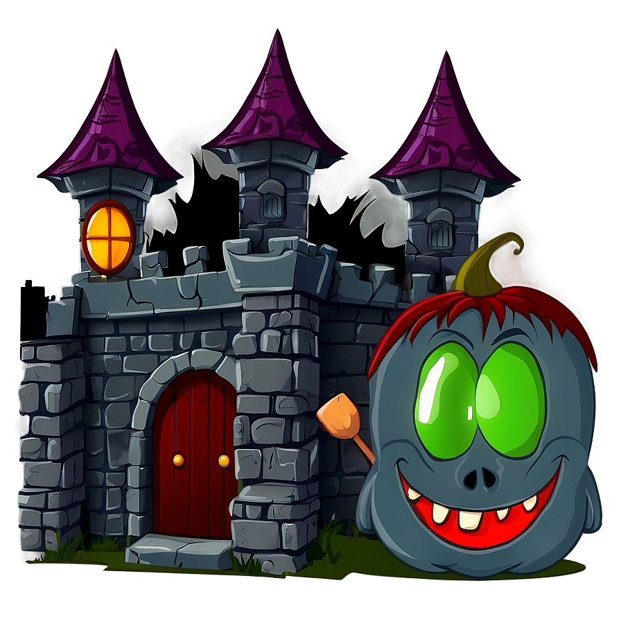 Halloween Cartoon Vampire Castle Png Xnt48