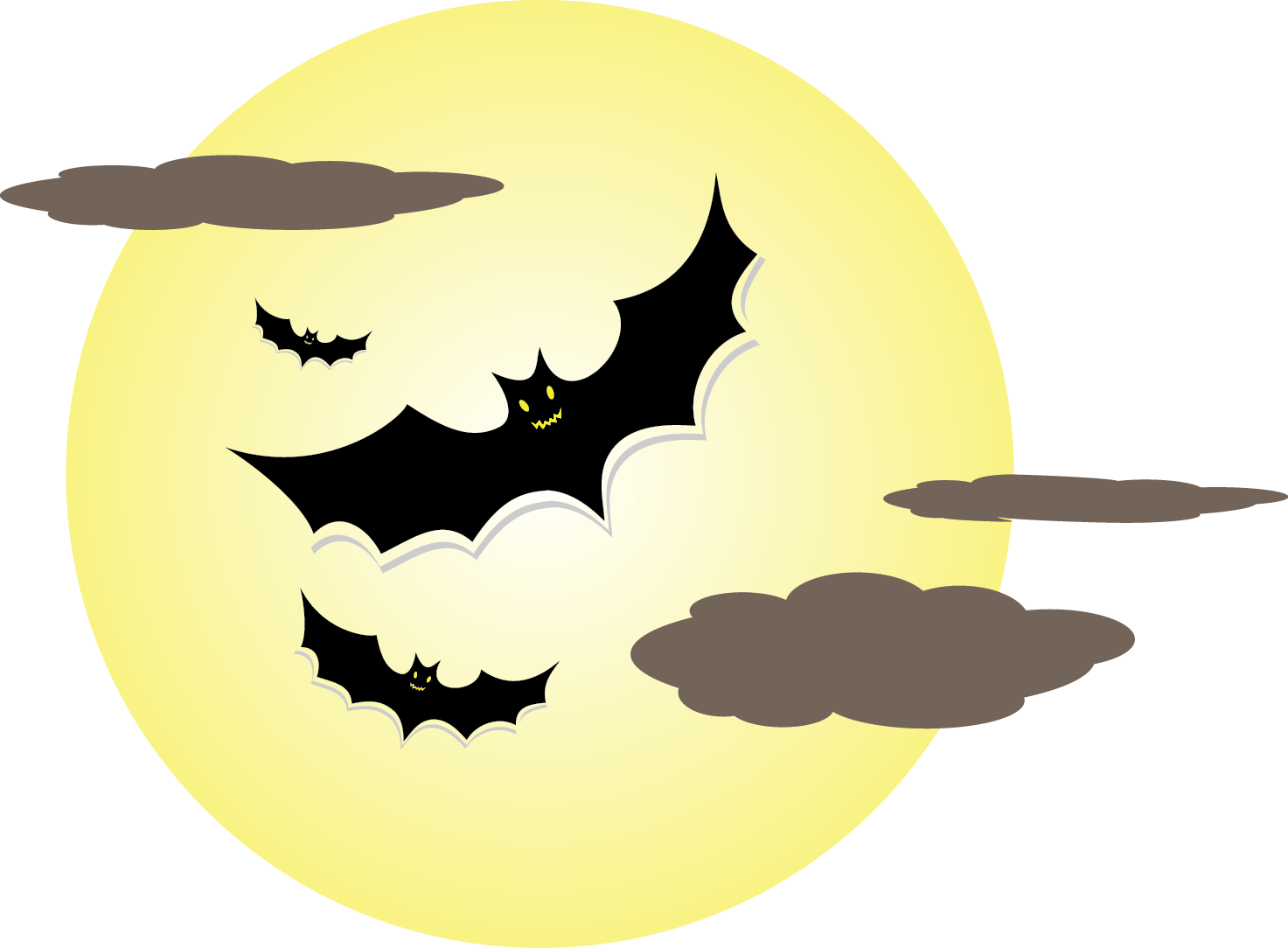 Bat Moon Png Photo - Halloween Full Moon Clipart, Transparent Png PNG with transparent background