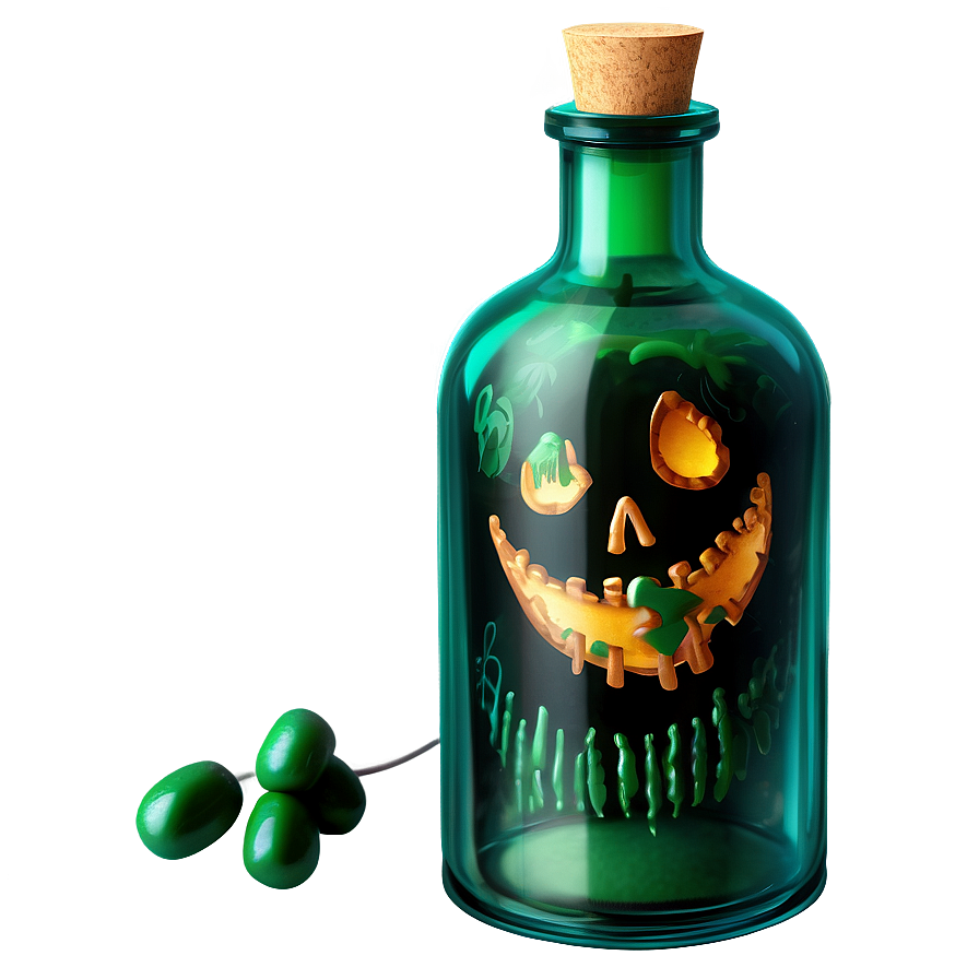 Halloween Poison Bottle Png 04292024