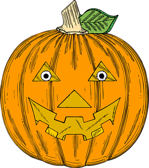 Halloween Pumpkin Carving Illustration PNG with transparent background