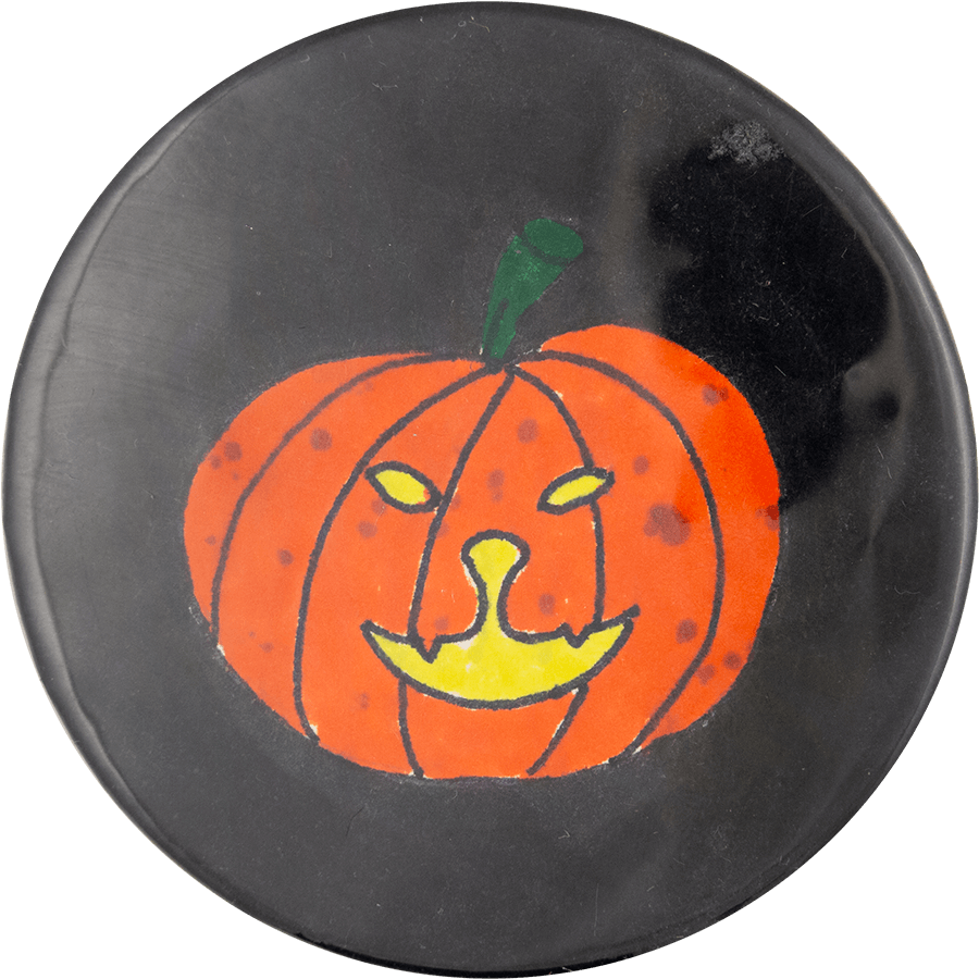 Halloween Pumpkin Lantern Plate PNG with transparent background