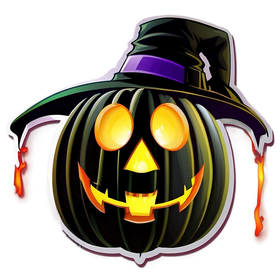 Halloween Pumpkin Sticker Png 05252024