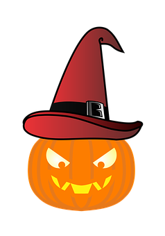 Halloween Pumpkin Witch Hat