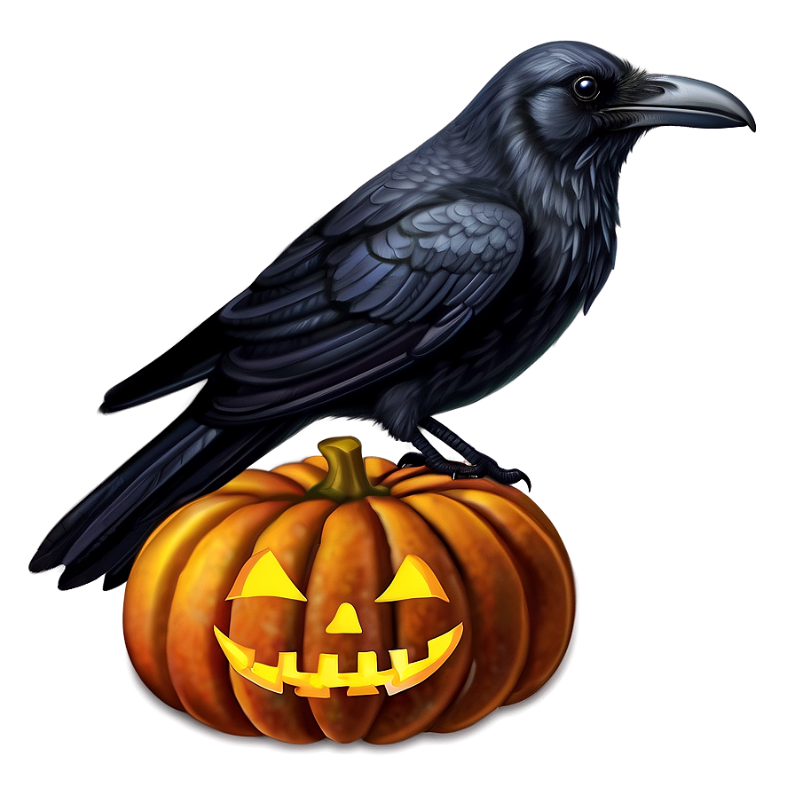 Halloween Raven Png 05062024