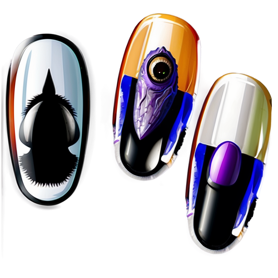 Halloween Single Acrylic Nail Png 6