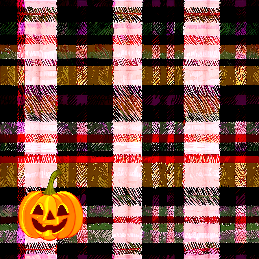 Halloween Spooky Plaid Png Xkf54