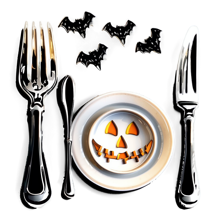 Halloween Table Setting PNG 6 PNG image with a transparent background, free high-resolution download