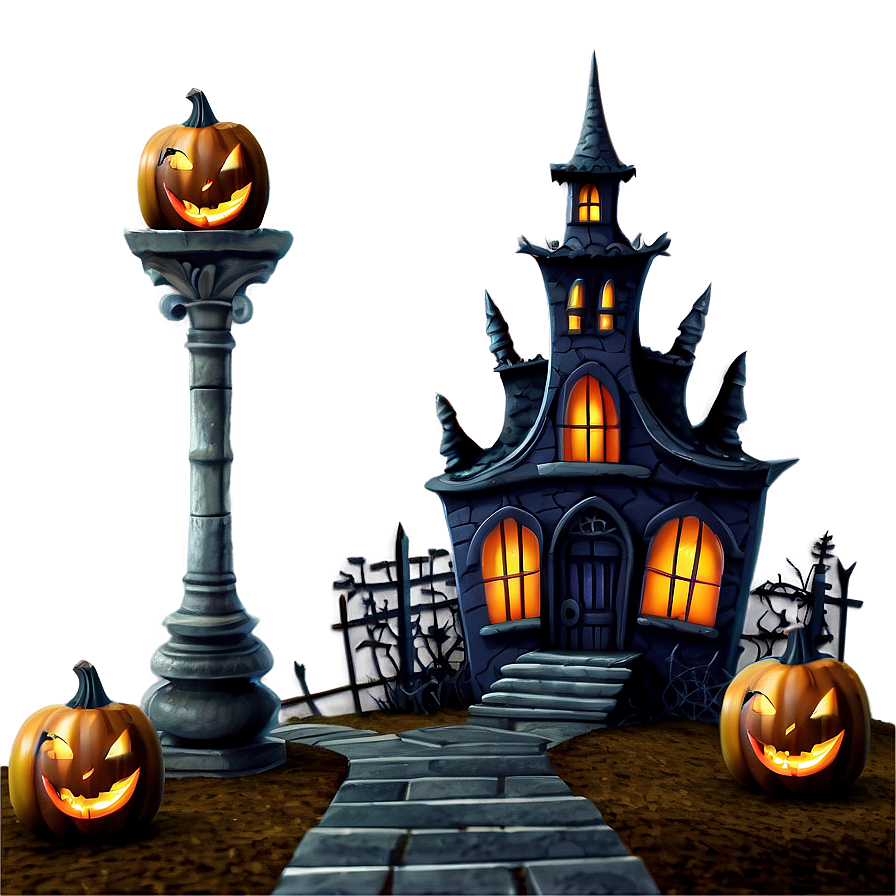 Halloween Town Scene Png 5