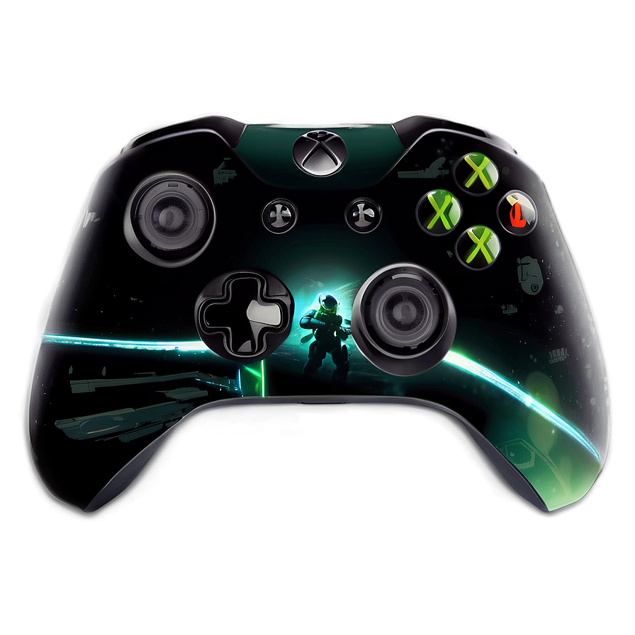 Halo Themed Xbox Controller Png Hfj72