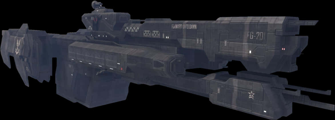 Halo U N S C Frigate Render