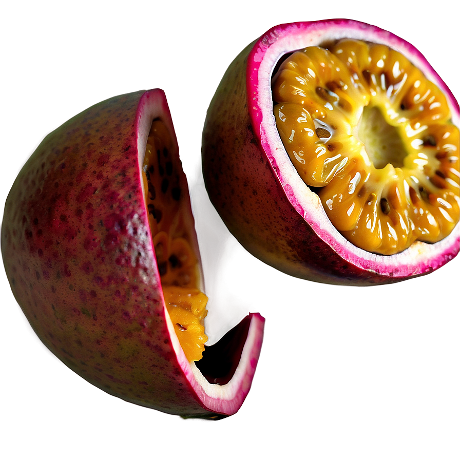 Halved Passion Fruit Png Mal16