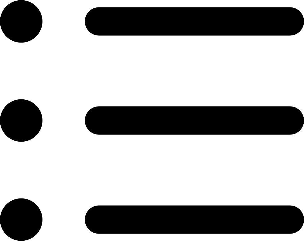 Hamburger Menu Icon Simple PNG with transparent background