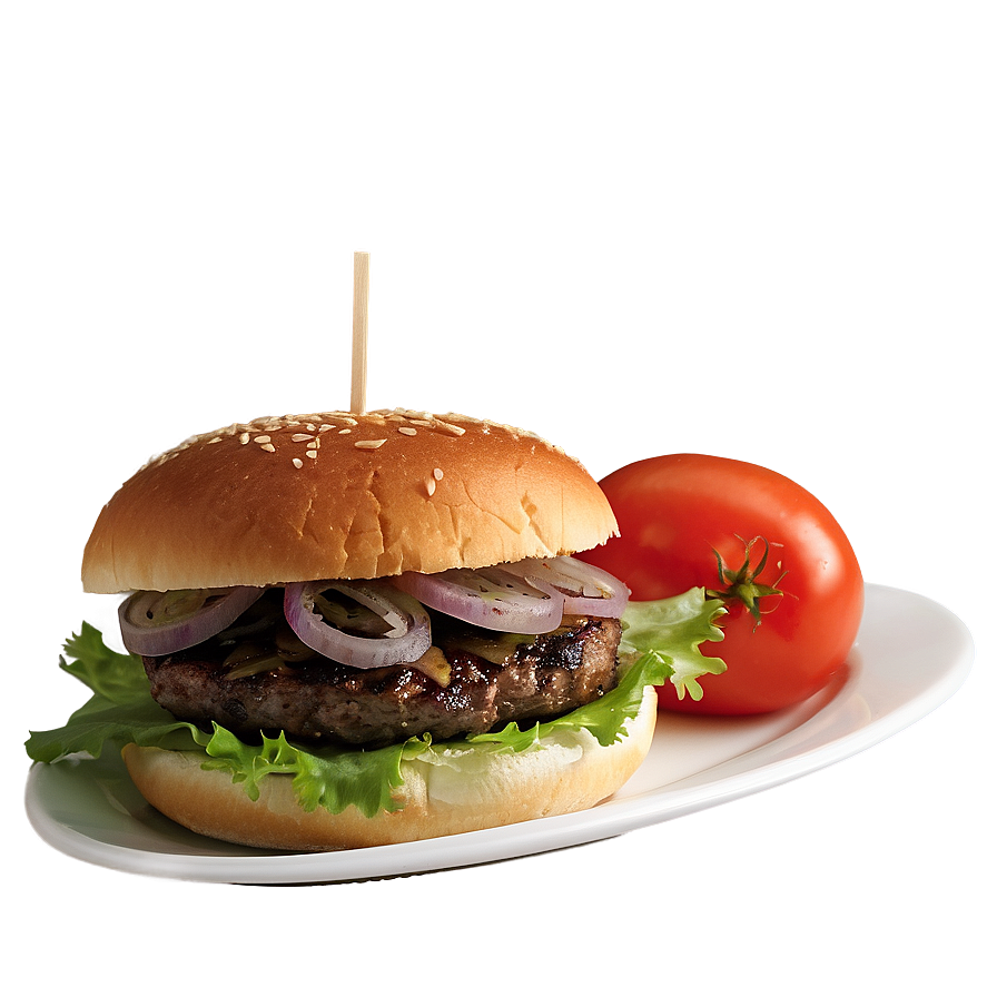 Hamburger With Caramelized Onions Png 05242024