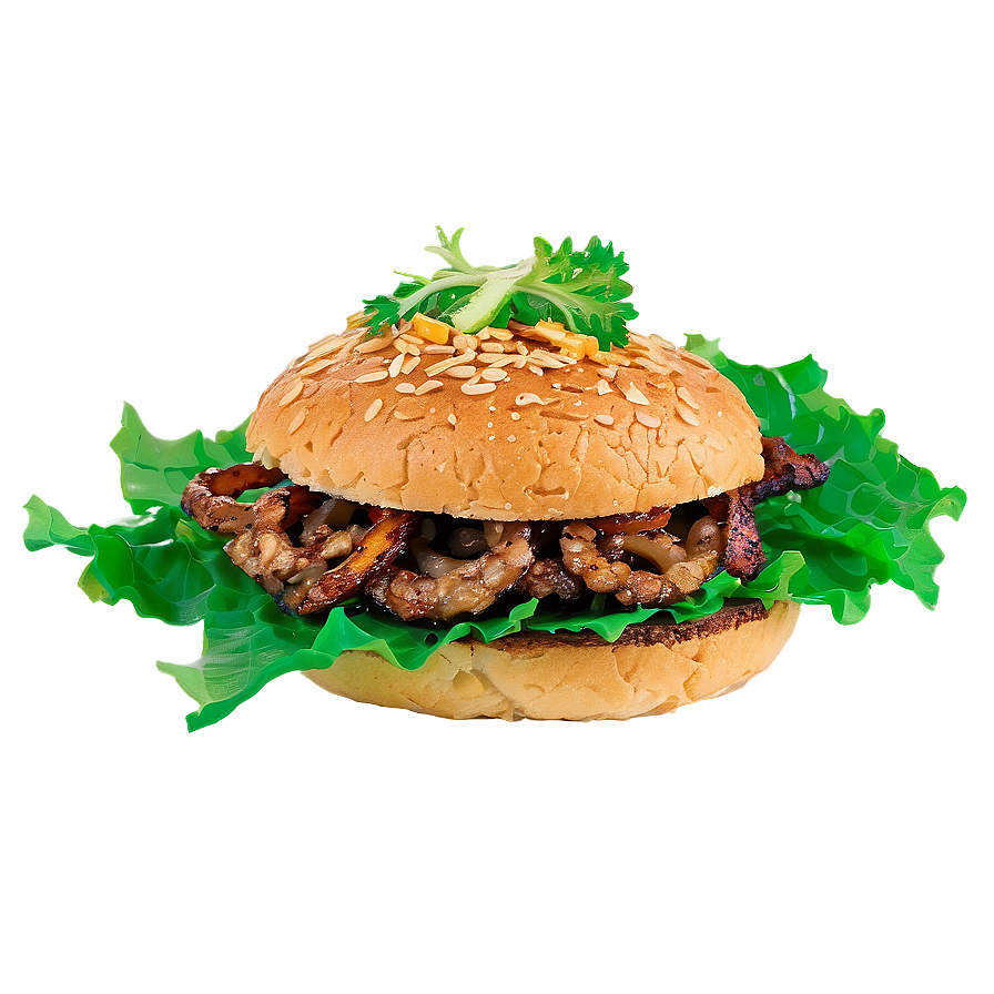 Hamburger With Crispy Onions Png 05242024