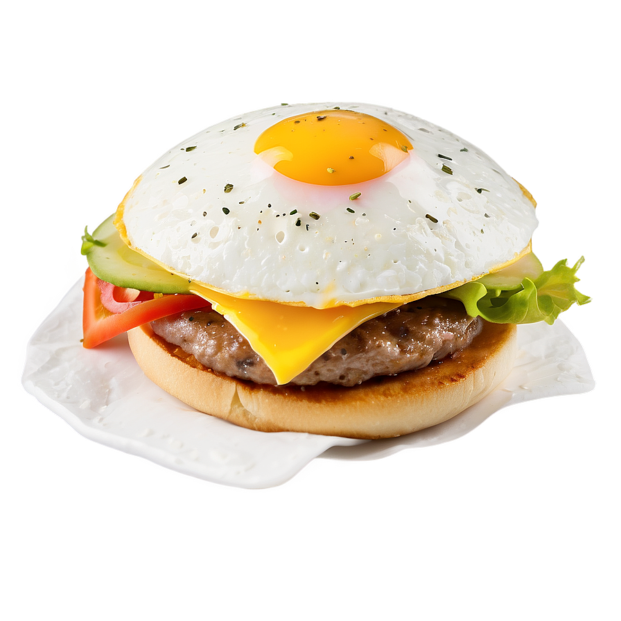 Hamburger With Fried Egg Png 05242024