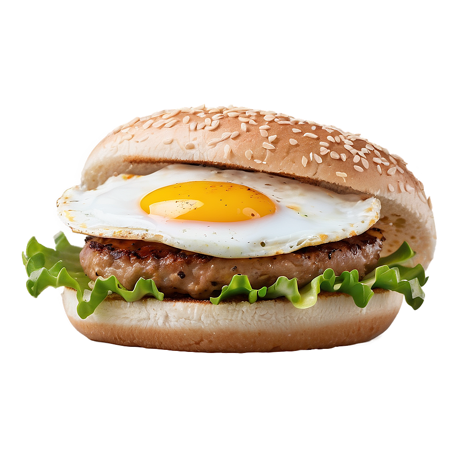 Hamburger With Fried Egg Png 05242024