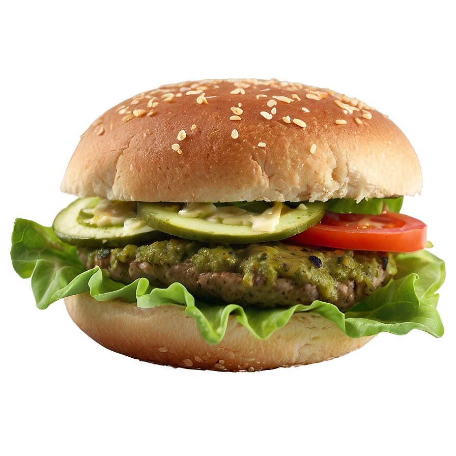 Hamburger With Pesto Sauce Png Pga