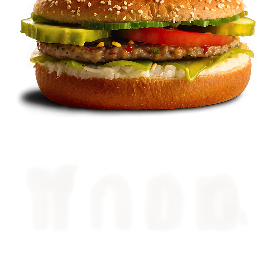 Hamburger With Pickles Png 89