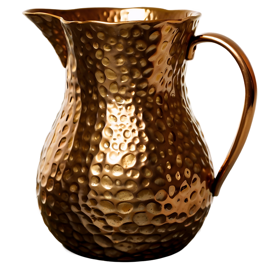 Hammered Bronze Pitcher PNG 06252024 PNG with transparent background