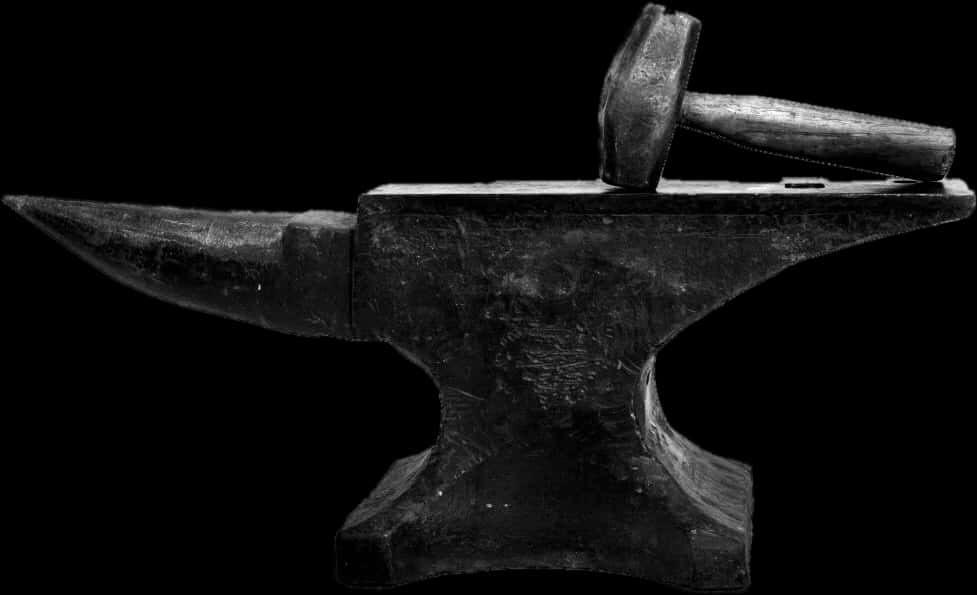 Hammeron Anvil Silhouette PNG image with a transparent background, free high-resolution download