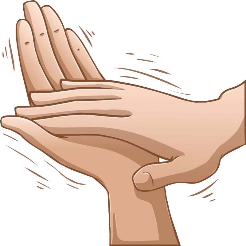 Hand Clapping Illustration PNG with transparent background