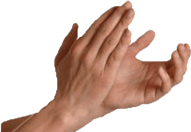 Hand Clapping Motion PNG with transparent background