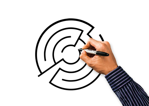 Hand Drawing Spiralon Black Background PNG with transparent background