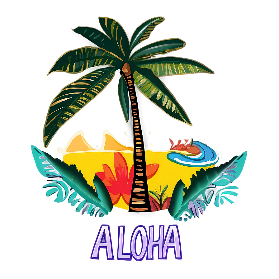 Hand-drawn Aloha Quote Png Sqy