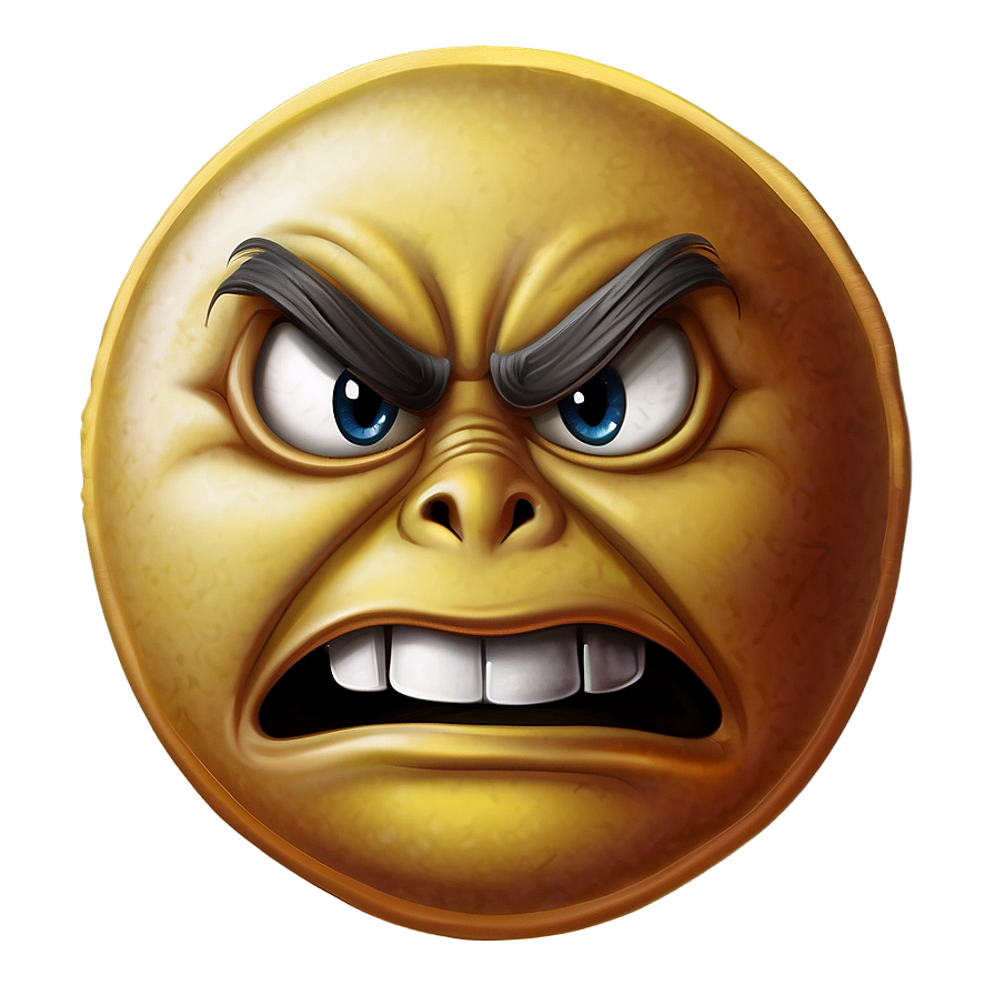 Hand-drawn Angry Emoji Png Xxh