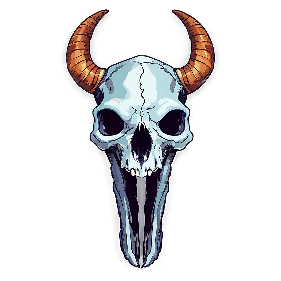 Hand-drawn Animal Skull Png 24