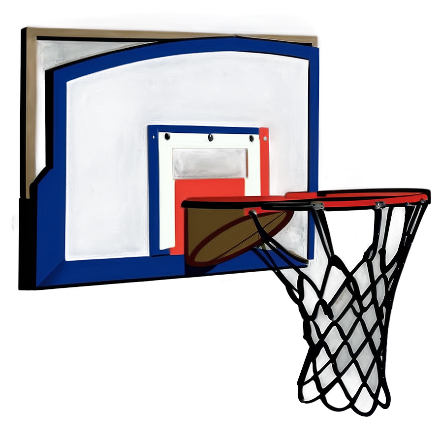 Hand-drawn Basketball Goal Artistic Png Txh