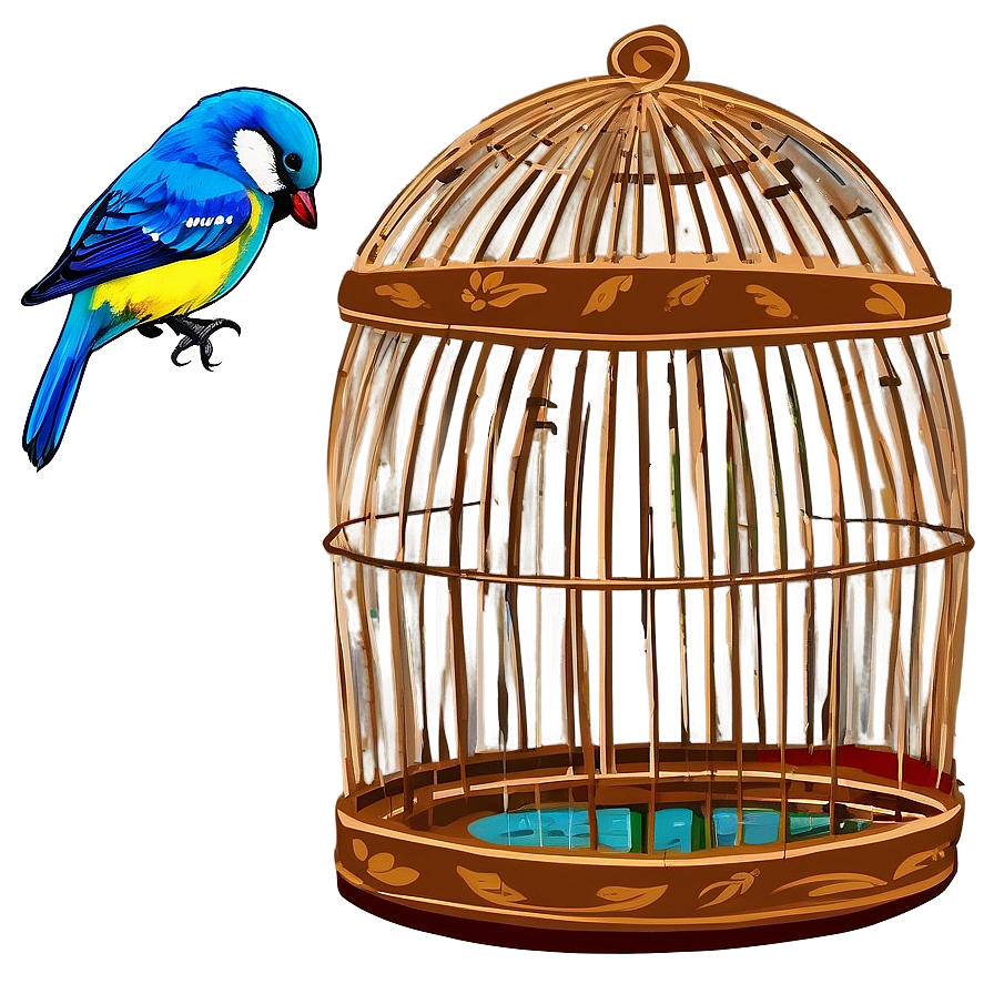 Hand Drawn Bird Cage Png 55