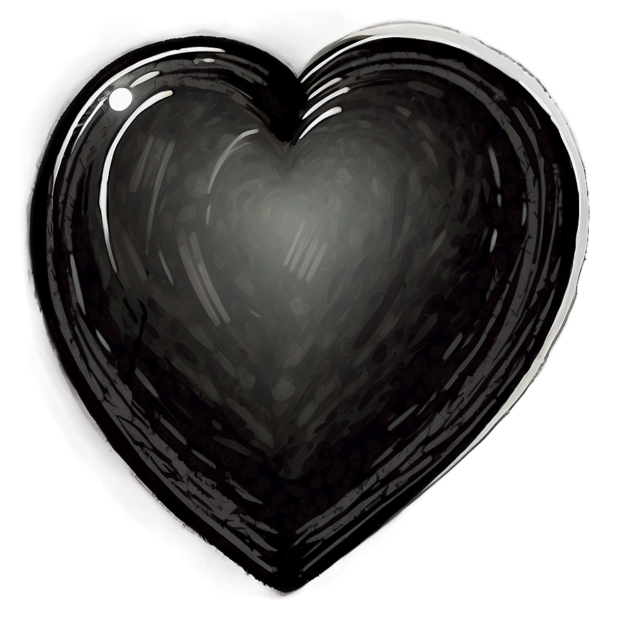 Hand-drawn Black Heart Png 51